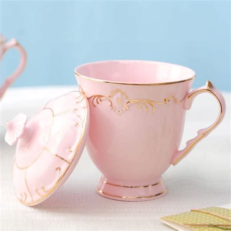 Exquisite Perfection Pink Office Mug Beautiful Elegance Ceramic Coffee