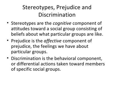 How Is Discrimination Different From Prejudice And Stereotyping