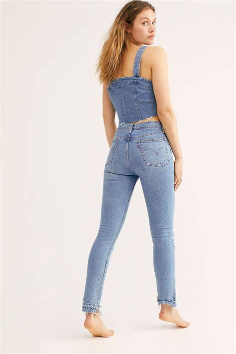 Levis 501 Skinny Jeans Free People In 2020 Skinny Jeans Denim