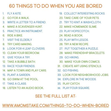 60 Things To Do When Youre Bored Madetolastwm A Moms Take