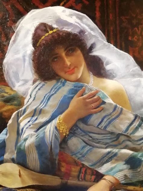 Portrait Odalisque Giovanni Guida 19th Century Oil Orientalism Italian