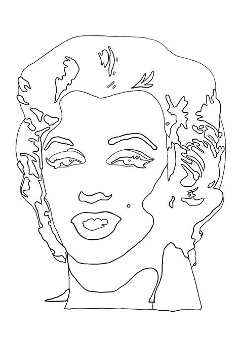Marilyn Monroe Andy Warhol Coloring Page Andy Warhol Andy Warhol Porn Sex Picture
