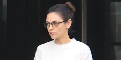 Mila Kunis Wears Glasses During Errands And A Coffee Stop In Los Angeles Mila Kunis Just Jared