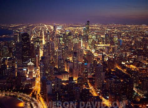 Aerialstock Chicago At Dusk