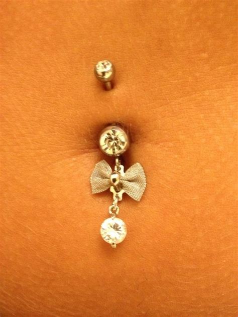 Cute Belly Button Bow Tie Ring Bellybutton Piercings Cool Piercings