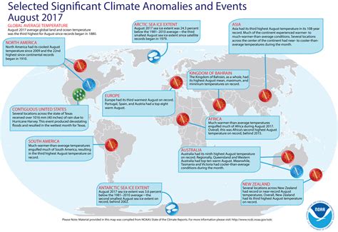 Global Climate Report August 2017 State Of The Climate National