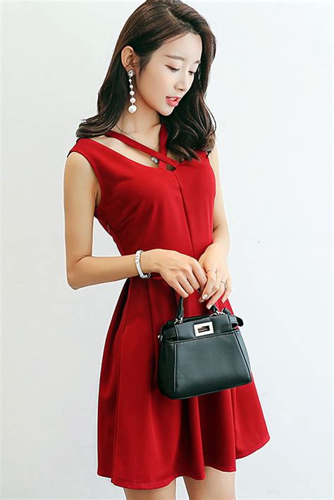 Simple Dress Breeze Series S009 2 Colors Free Shipping Worldwide Korean Fashion Dress