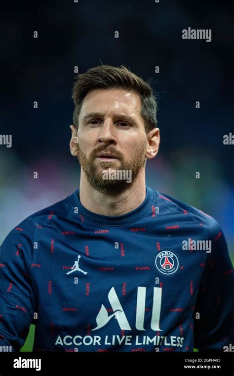 Lionel Messi Of Paris Saint Germain Looks On During The Uefa Champions