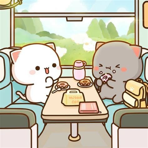 Cute Mochi Cats 💛 Cute Wallpapers Cute Cartoon Pictures Cute Love