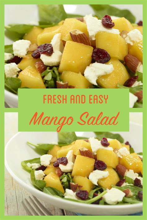 Fresh And Easy Mango Salad Recipe Salad Recipes Mango Salad
