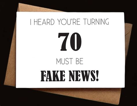 Funny 70th Birthday Card I Heard Youre Turning 70 Must Etsy
