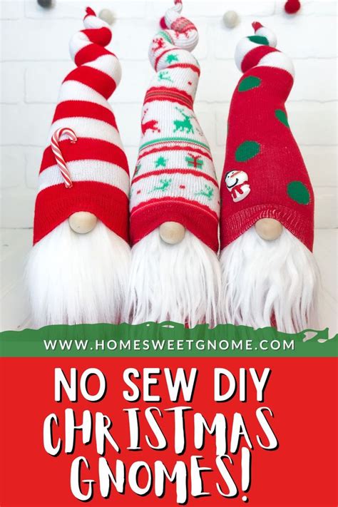 Christmas No Sew Gnome Kit Holiday Gnomes Home Sweet Gnome Crafts