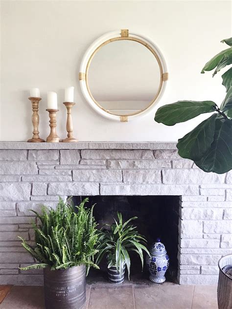 It's a short project, involving only basic diy skills. Painted Stone Fireplace Makeover - The Inspired Room