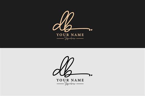 Db Initial Letter Signature Luxury Logo Graphic By Graphicfirozkabir