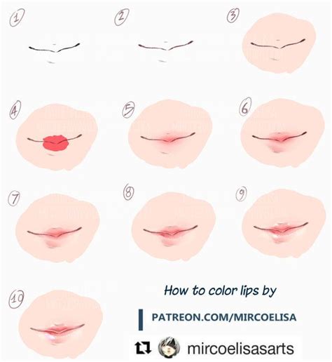 Somebody asked if i got any tips, don't take it as gospel, but perhaps this can be a bit useful? Tutorial - Lips by MircoGravina | Digital painting ...
