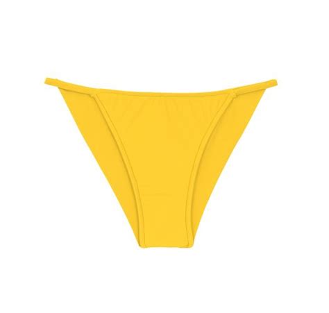 Yellow Cheeky Brazilian Bikini Bottom With Slim Sides Bottom Uv Melon Cheeky Fixa Rio De Sol