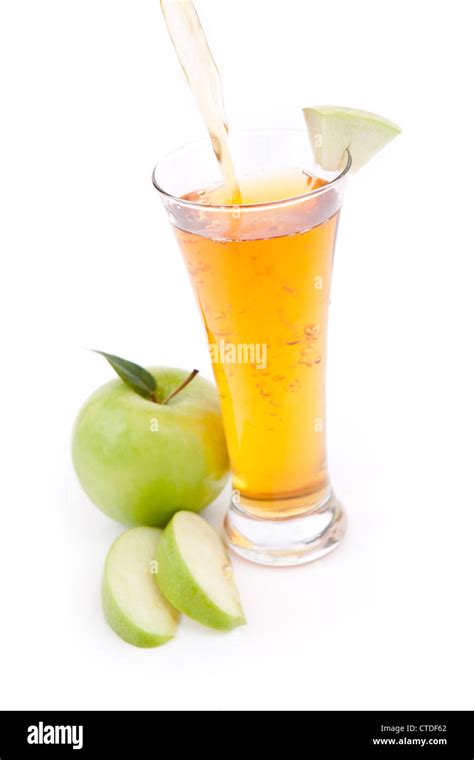 Pouring Apple Juice Drink Glass Cut Out Stock Images And Pictures Alamy