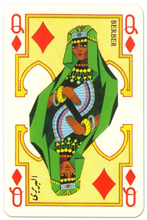 Could be any of the 'face cards' and could use any type of design, but had to use adob развернуть. #PlayingCardsTop1000 - Queen of diamonds Arab playing cards by Piatnik | Playing card deck ...
