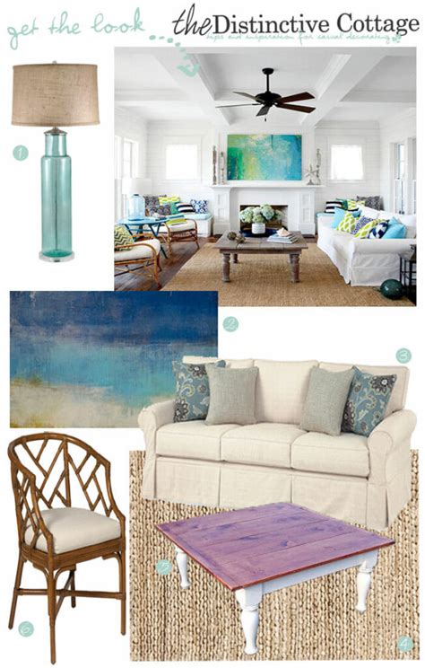 Rustic Beach Living Room Get The Look Distinctive Cottage