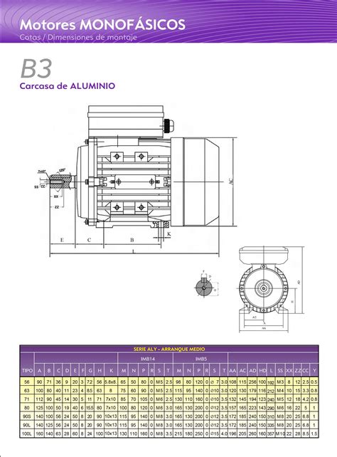 Nº753 Motor MonofÁsico Brida B5b14 009 Kw Ingenieria Electrica