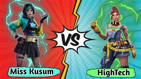 Miss Kusum Vs HighTech In Custom Room 1 Vs 1 Custom Room Gameplay