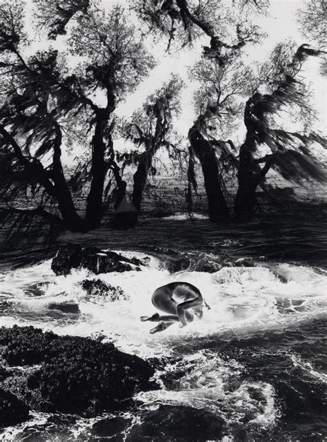 Jerry Uelsmann 1934 Untitled Figure And Trees With Span