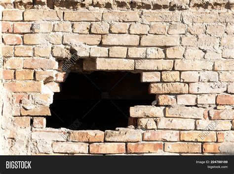 Damaged Brick Wall Image Photo Free Trial Bigstock
