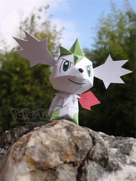 Paperpokés Pokémon Papercraft Shaymin Sky Forme Chibi