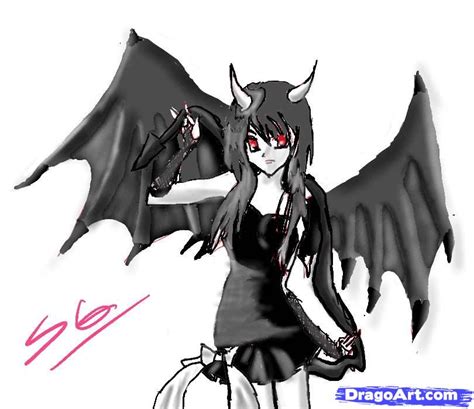 Demon Girl Drawing At Explore Collection Of Demon