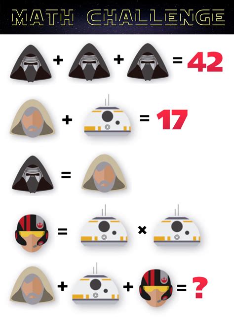 Star Wars Maths Worksheet