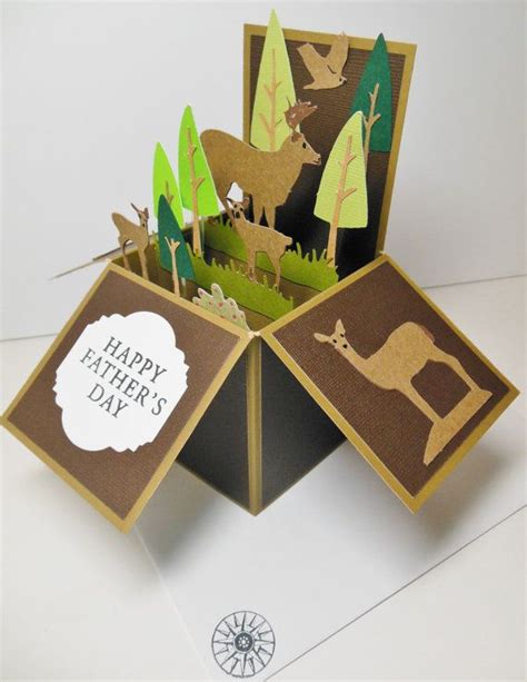 Or, if you want something completely unique for dad, start from scratch using zazzle's simple design tool. Father's Day Card, unique card, pop up card, card in a box, masculine card, deer, 3-d, eagel ...