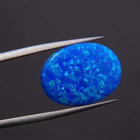 Lab Grown Oval Shape Blue Opal Gemstone Amazing Quality Oval Etsy