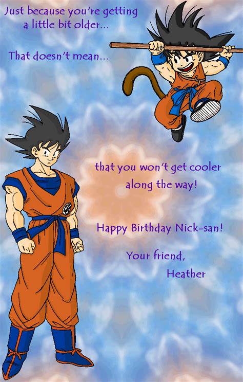 Now the whole info about goku's actual birthday is contradicting, as toriyama forgot to clarify that important aspect of the earth's savior. DB and DBZ Birthday Card by ladytsuki on DeviantArt