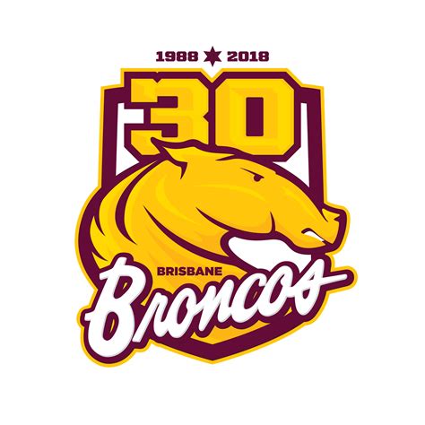 Brisbane Broncos 30 years logo — Third Sports Design by Dean Robinson