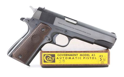 Sold Price C Box Pre Series 70 Colt 1911a1 Government Model Semi