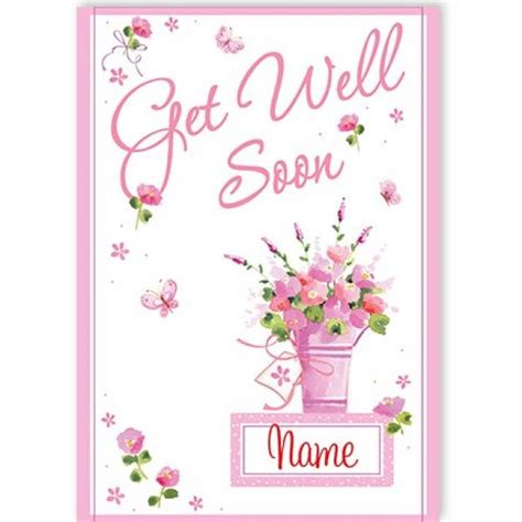 Get Well Soon Bunch Of Flowers Card Greeting Card Greetingsie