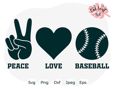 Peace Love Baseball Svg Baseball Svg Baseball Mom Svg Sport | Etsy