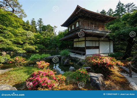 Ginkaku Ji Temple In Kyoto Japan Stock Image Image Of Trees