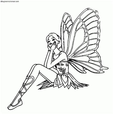 Descarga e imprime estos dibujos en blanco y negro para colorear de forma gratuita. Dibujos Sin Colorear: Dibujos de Hadas para Colorear