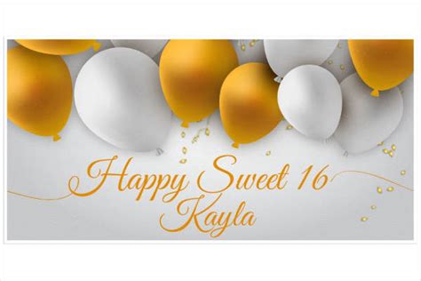 13 Sweet 16 Banner Designs And Templates Psd Ai