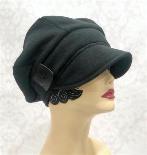 Handmade In The Usa This Listing Is For A Womens Newsboy Cap In Black