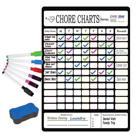 Buy Teena Meena Magnetic Whiteboard Chore Chart For Kids Multiple Kids