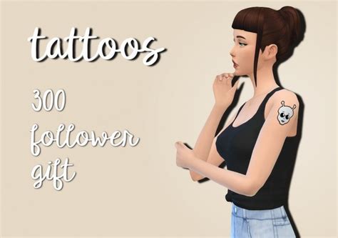 300 Followers T Tattoos By Plumbobos At Simsworkshop Sims 4 Updates