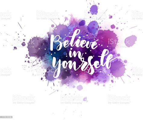 Believe In Yourself Calligraphy Stock Illustration Download Image Now