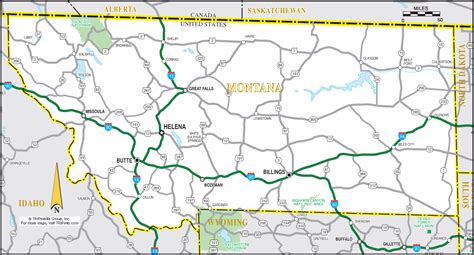 Printable Highway Map Of Montana