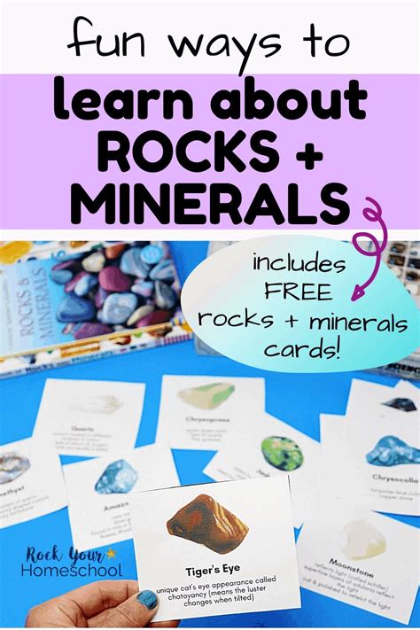 Fun Ways To Enjoy These Free Rocks And Minerals Cards Homeschool