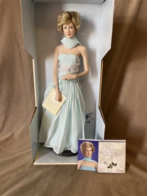 Franklin Mint Diana Princess Of Elegance Porcelain Portrait Doll Lt