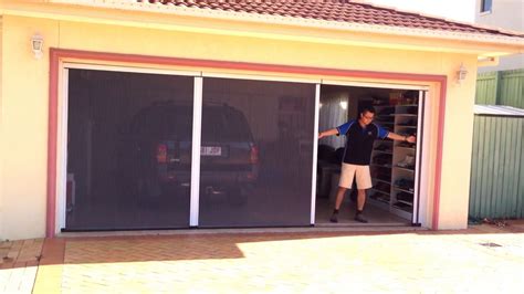 Reliable Screen Supply Retractable Fly Screen For Double Garage Youtube