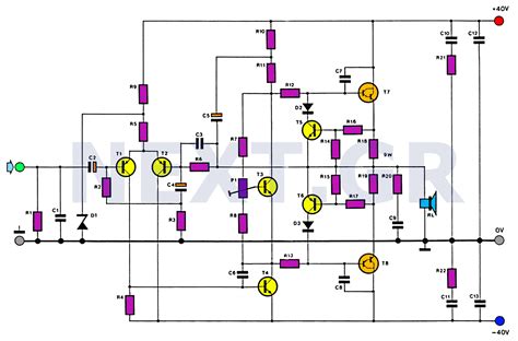 Simple 100w Hifi Audio Amplifier Circuit Diagram Electronic Circuits