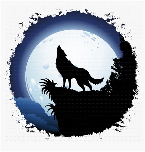 Wolf Howling At Moon Stencil Clipart Vector Clip Art Etsy Images